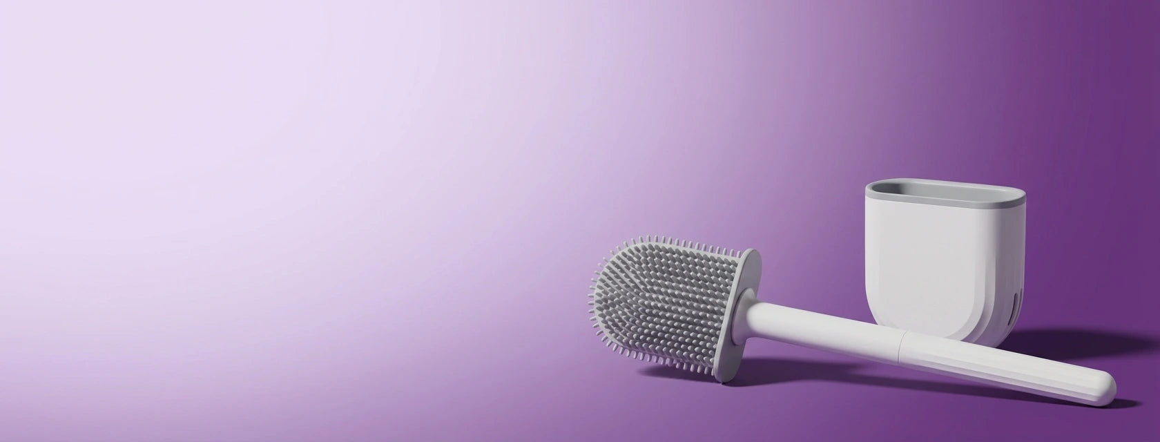 Accessoires salle de bain modernes Hyginea – brosse WC silicone design minimaliste