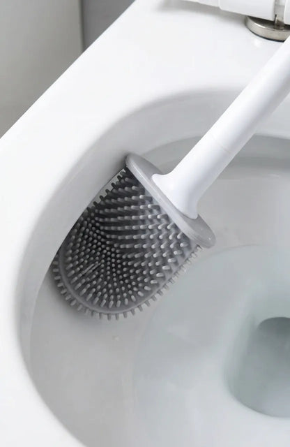 Brosse WC Silicone 2-en-1 (Mur & sol)