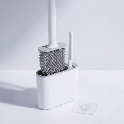 Brosse WC Silicone 2-en-1 (Mur & sol)